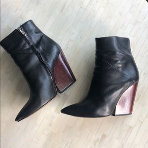 IRO wooden wedge heel bootie